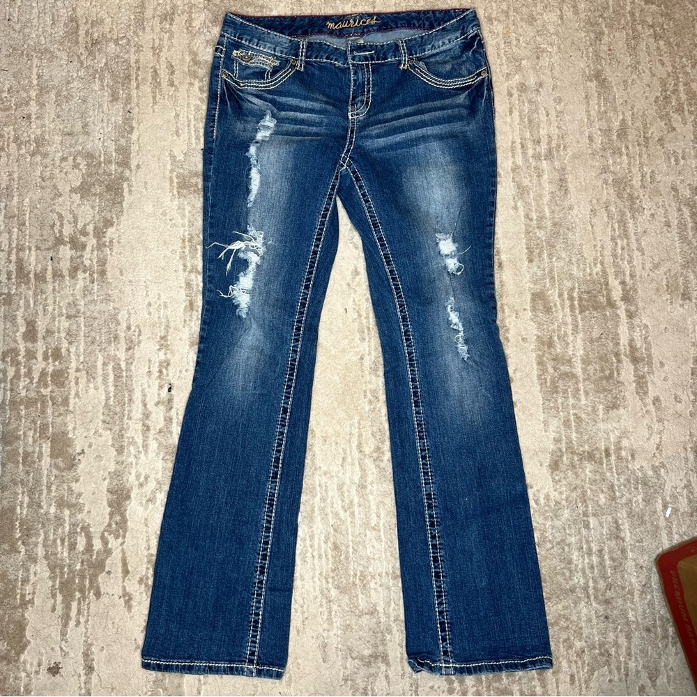 Maurice’s Distressed Boot Cut Jeans Size 11/12